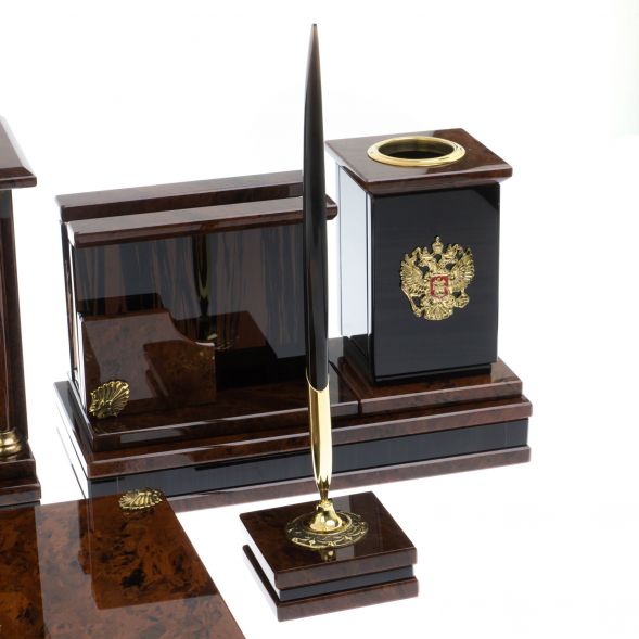 Настольный набор &amp;quot;Версаль&amp;quot; из обсидиана 129103