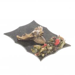 Магнит "Лось" камень змеевик