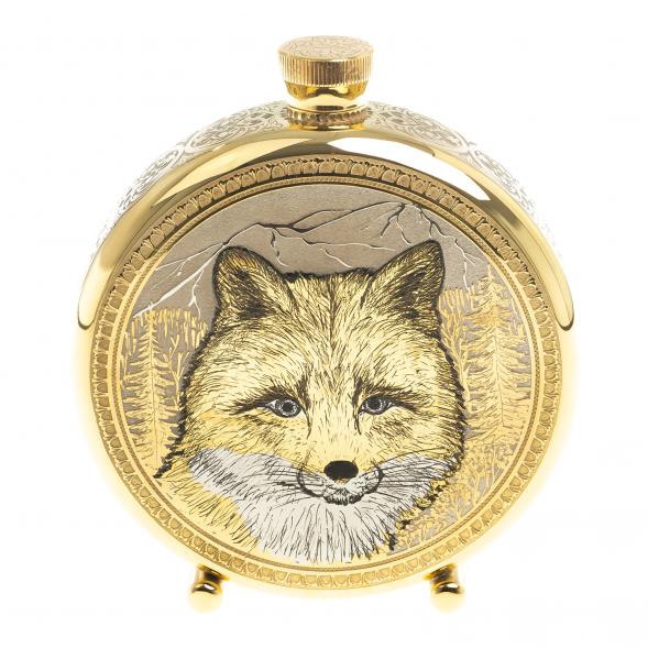 Подарочный набор &amp;quot;Лиса&amp;quot; фляжка и 2 стопки перевертыша Златоуст 123695