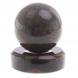 Шар из коричневого обсидиана 6 см на круглой подставке 124362