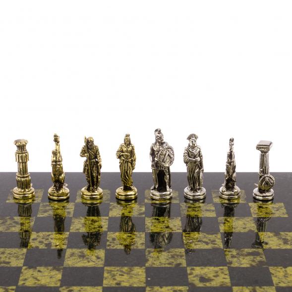 Шахматы &amp;quot;Царь Леонид&amp;quot; доска 28х28 см змеевик 126040