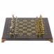 Шахматы &amp;quot;Царь Леонид&amp;quot; доска 28х28 см змеевик 126040
