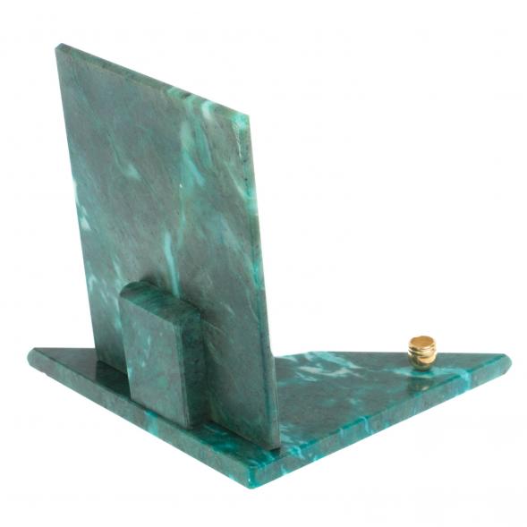 Икона с подсвечником Серафим Саровский средняя из змеевика 12х12х13 см 118948