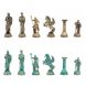 Шахматы &amp;quot;Подвиги Геракла&amp;quot; фигуры бронза / патина 28х28 см из змеевика 128199