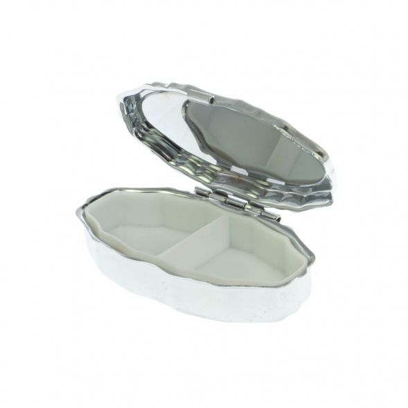 Таблетница эллипс на 2 отделения камень азурит 129104