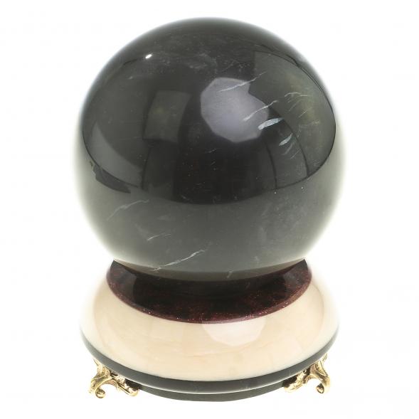 Сувенир &amp;quot;Шар Антистресс&amp;quot; черный змеевик 9,5 см 124143