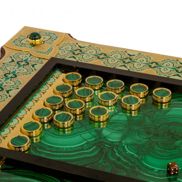 Нарды &amp;quot;Орнамент&amp;quot; камень малахит Златоуст 125193