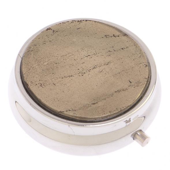 Таблетница на 3 отделения камень пирит цвет серебро 126177