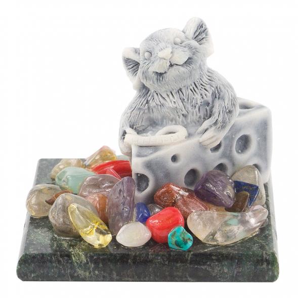 Сувенир из мрамолита &amp;quot;Крыса с сыром&amp;quot; 120245