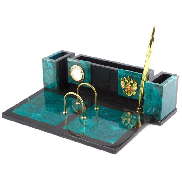 Письменный набор &amp;quot;Люкс&amp;quot; из змеевика 120909