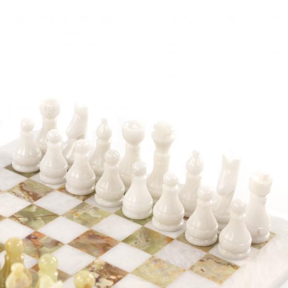 Настольные шахматы &amp;quot;Стандарт&amp;quot; доска 30х30 см камень оникс мрамор 121662