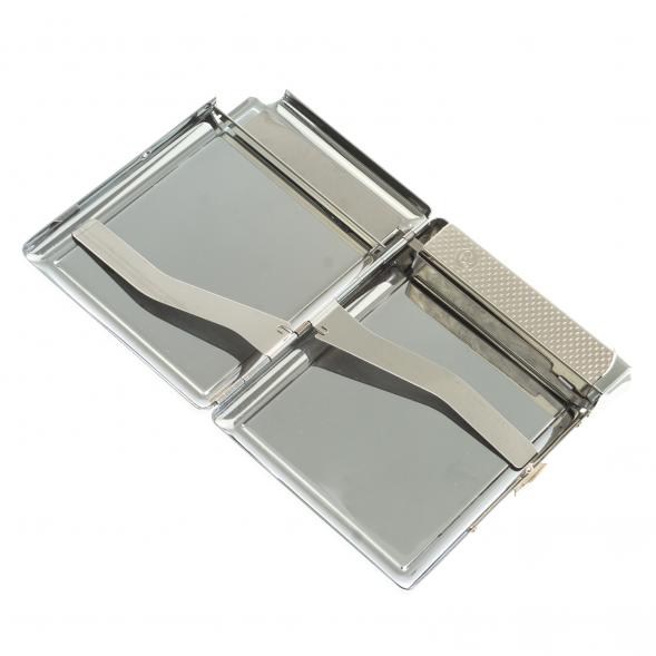 Портсигар на 20 сигарет с зажигалкой камень малахит 123424