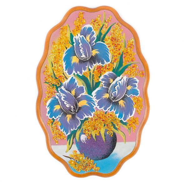 Картина с рисунком из камня &amp;quot;Ирисы&amp;quot; 29х19 см 116977