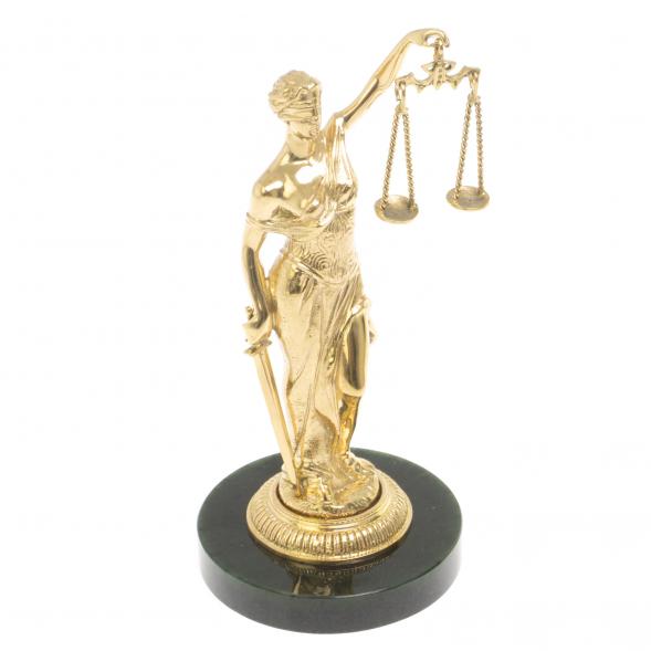 Статуэтка из бронзы &amp;quot;Фемида&amp;quot; на подставке из нефрита 127022