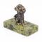Статуэтка из бронзы на подставке из змеевика &amp;quot;Левушка&amp;quot;