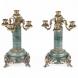Бронзовые 5-ти рожковые канделябры на камне пара 119150