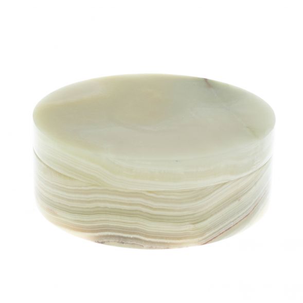 Шкатулка &amp;quot;Пудреница&amp;quot; из зелено-коричневого оникса 15х15х5,5 см (6) 129341