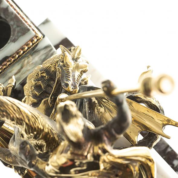 Письменный набор &amp;quot;Георгий Победоносец&amp;quot; из мрамора 124145