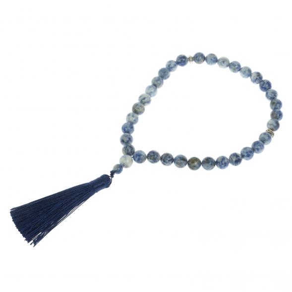 Четки из камня содалит круглые 35 бусин 128585