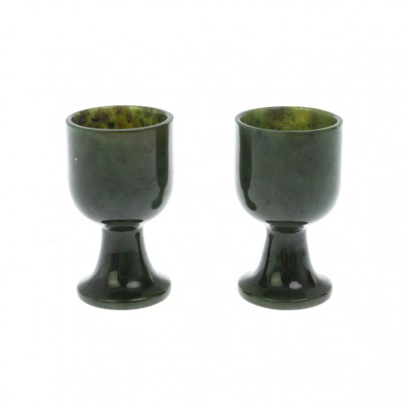 Набор рюмок на ножке из нефрита 30 мл 4х4х7 см 128662