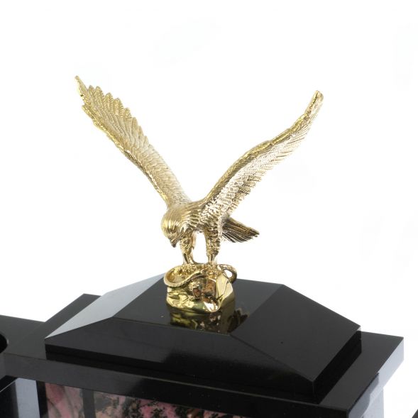 Настольный набор &amp;quot;Орел&amp;quot; из родонита 128962