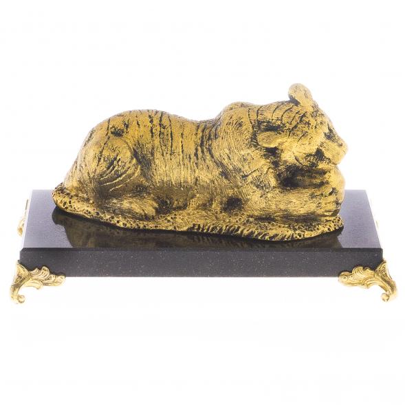 Сувенир фигурка &amp;quot;Тигр с мячом&amp;quot; на подставке из камня 122282