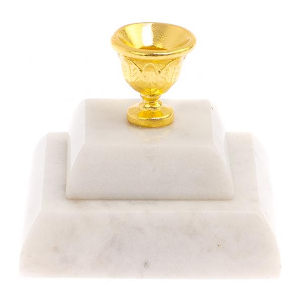 Подсвечник церковный двойной из мрамора 5х5х4 см 126105