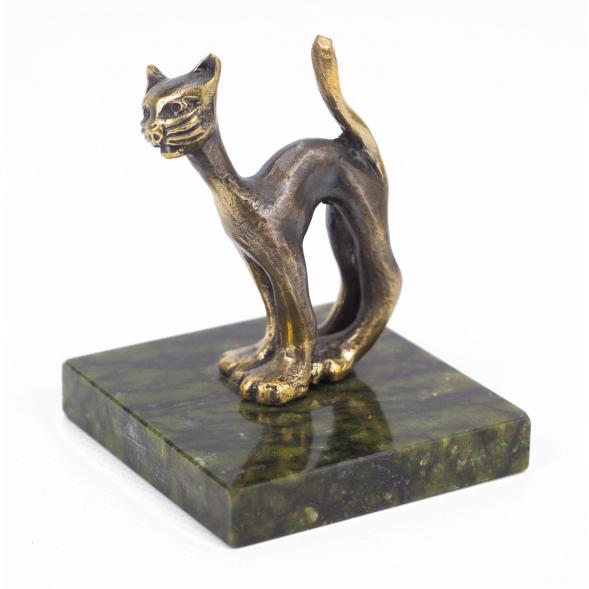 Статуэтка &amp;quot;Мартовский кот&amp;quot; из бронзы и змеевика 117921