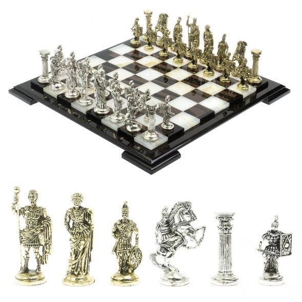 Шахматы &amp;quot;Римские войны&amp;quot; доска 40х40 см оникс / обсидиан 128365