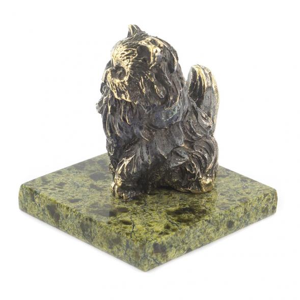 Статуэтка &amp;quot;Кот бухарский сидит&amp;quot; бронза змеевик 119707