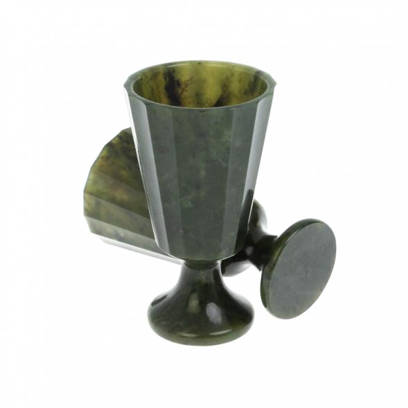 Фужеры 2 шт граненые из нефрита 5х5х9,5 см 60 мл 128663