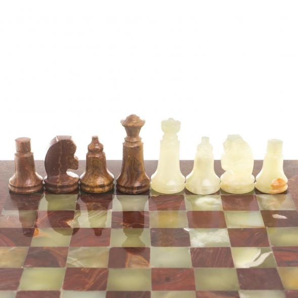 Шахматы &amp;quot;Сувенирные&amp;quot; из оникса доска 20х20 см 123974