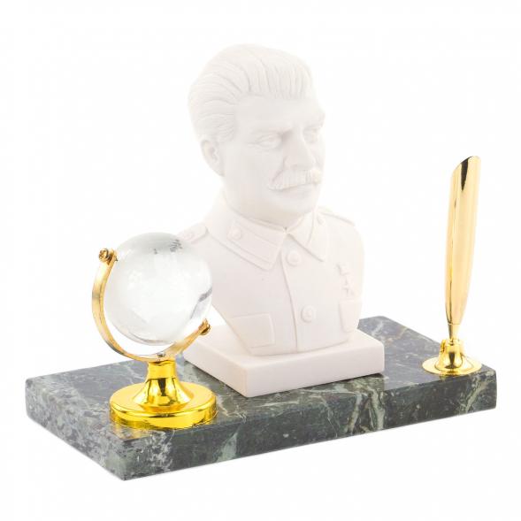 Подставка под ручку &amp;quot;Бюст Сталина&amp;quot; змеевик мрамолит 119885