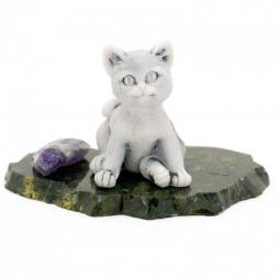 Сувенир из мрамолита "Котенок сидит"