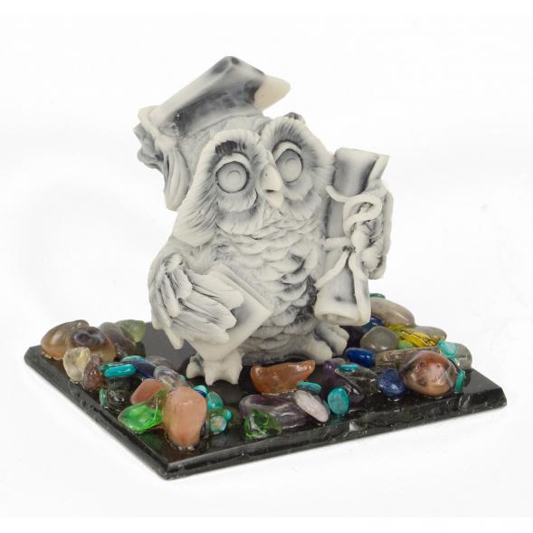 Сувенир &amp;quot;Филин ученый&amp;quot; из мрамолита 117029
