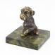 Статуэтка &amp;quot;Собачка средняя №3&amp;quot; из бронзы и змеевика 117923
