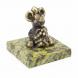 Статуэтка из бронзы на подставке из змеевика &amp;quot;Мышка толстая&amp;quot; 117925
