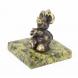 Статуэтка из бронзы на подставке из змеевика &amp;quot;Мышка толстая&amp;quot; 117925