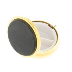 Таблетница на 3 отсека камень камень золотистый обсидиан цвет золото