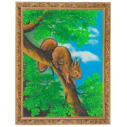 Картина &amp;quot;Белка&amp;quot; багет 36х46 см, каменная крошка