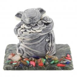 Сувенир из мрамолита "Крыса в мешке"