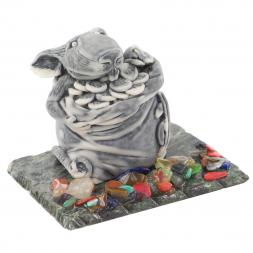 Сувенир из мрамолита "Крыса в мешке"