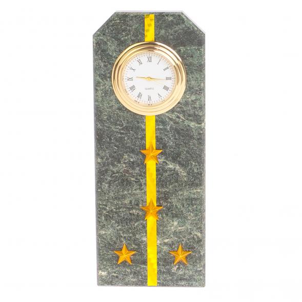 Часы &amp;quot;Погон капитан таможни&amp;quot; камень змеевик 122514