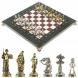 Шахматы &amp;quot;Дон Кихот&amp;quot; доска 28х28 см из камня лемезит мрамор фигуры металлические 122687