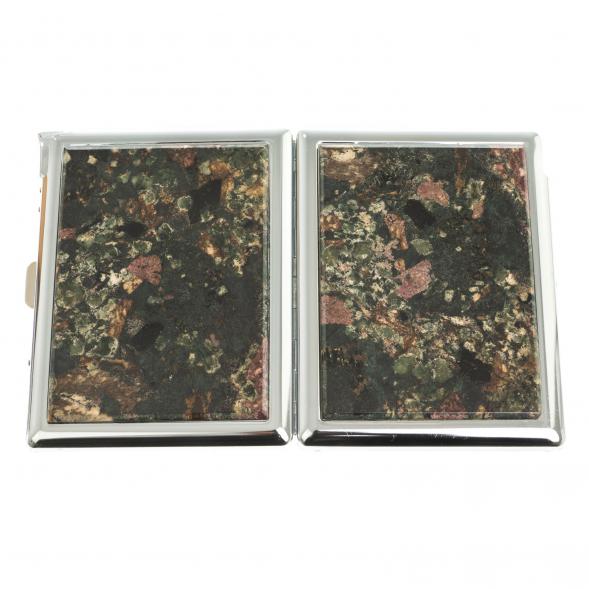 Портсигар на 10 сигарет с зажигалкой камень эвдиалит 123430
