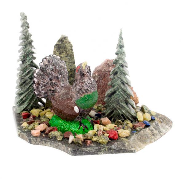 Сувенир из змеевика &amp;quot;Глухарь в бору&amp;quot; 116444