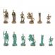 Шахматы &amp;quot;Римские воины&amp;quot; фигуры бронза / патина 28х28 см из мрамора 128205