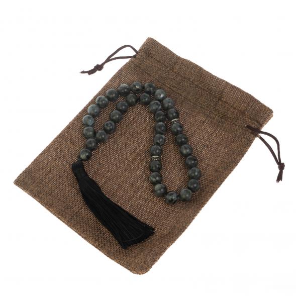 Четки из лабрадорита круглые 35 бусин 128589