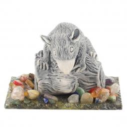 Сувенир из мрамолита "Крыса на бревне"