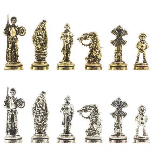 Шахматы &amp;quot;Дон Кихот&amp;quot; доска 28х28 см из камня змеевик 122688